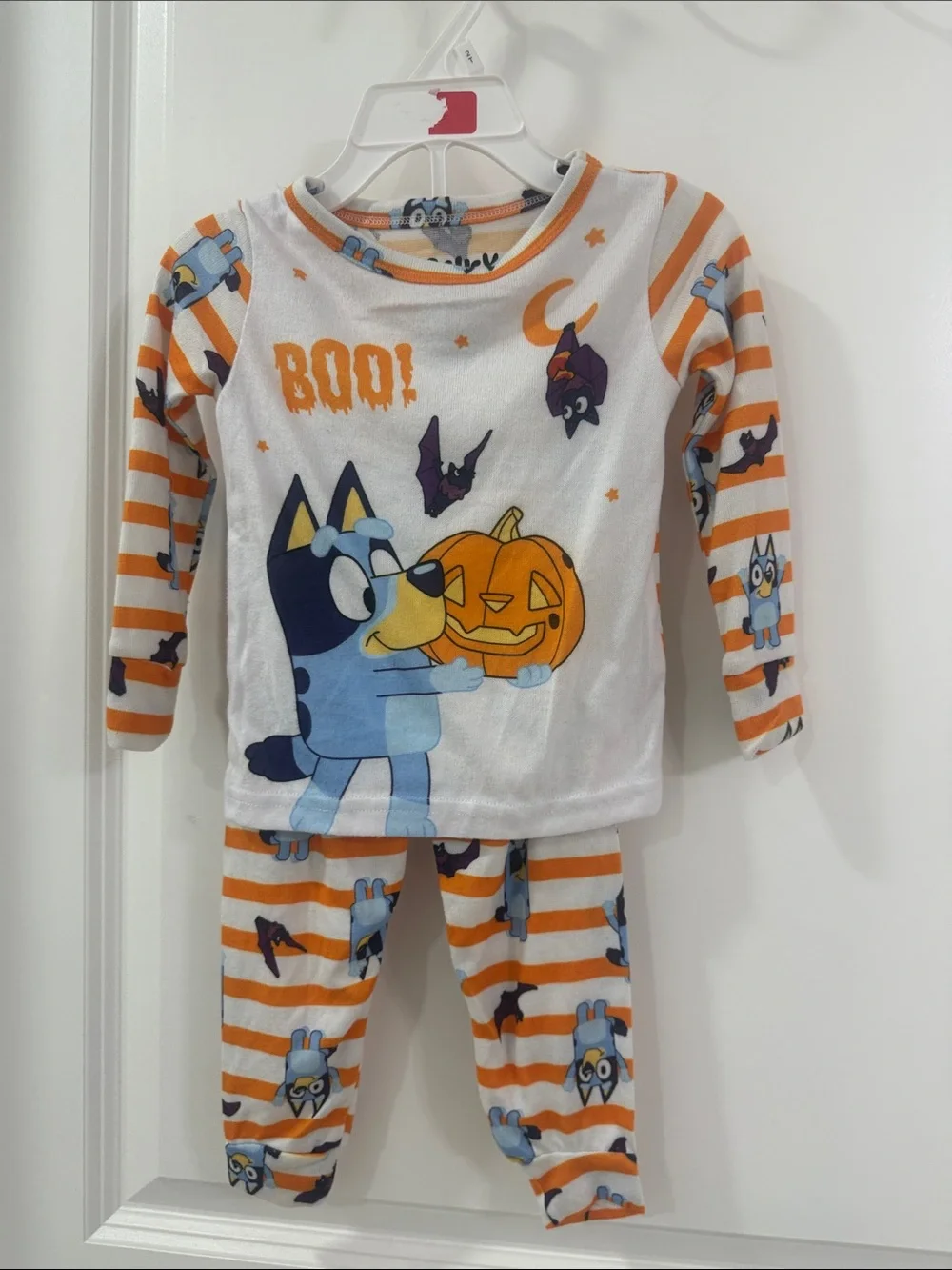 Kids Halloween Bluey Pajama Set with Pumpkin 